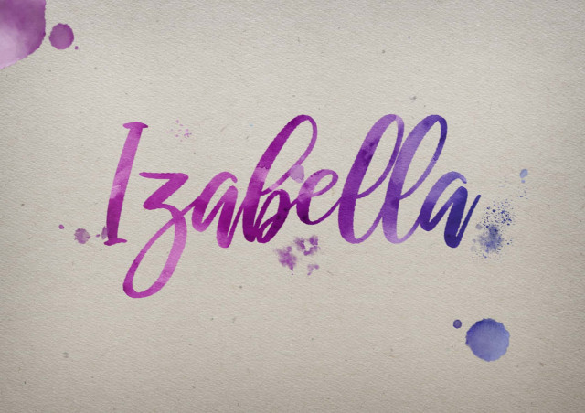 Free photo of Izabella Watercolor Name DP