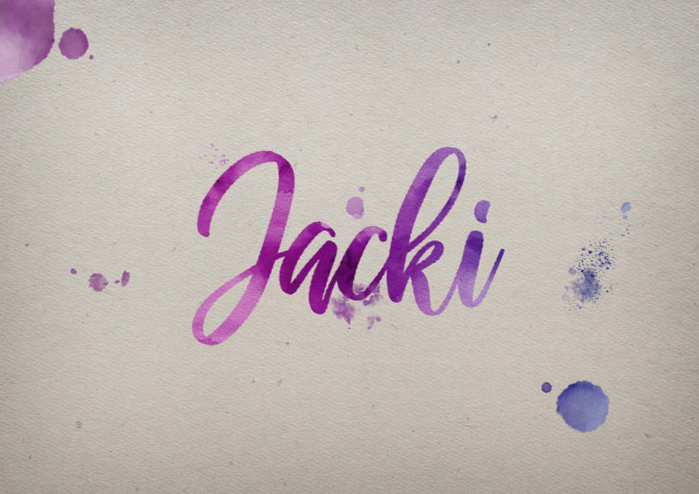 Free photo of Jacki Watercolor Name DP