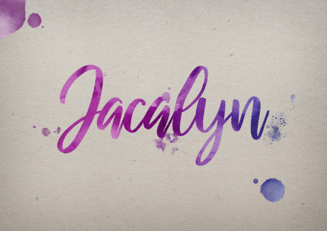 Free photo of Jacalyn Watercolor Name DP