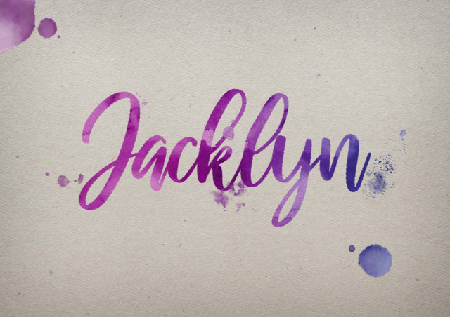 Free photo of Jacklyn Watercolor Name DP