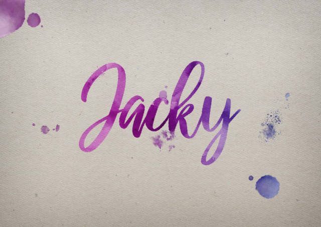 Free photo of Jacky Watercolor Name DP