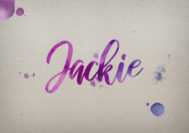 Free photo of Jackie Watercolor Name DP