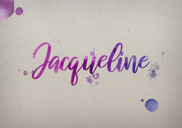 Free photo of Jacqueline Watercolor Name DP