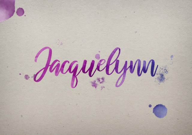Free photo of Jacquelynn Watercolor Name DP