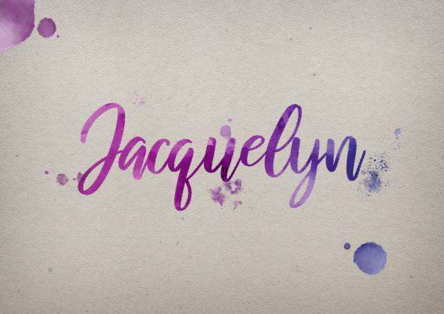 Free photo of Jacquelyn Watercolor Name DP