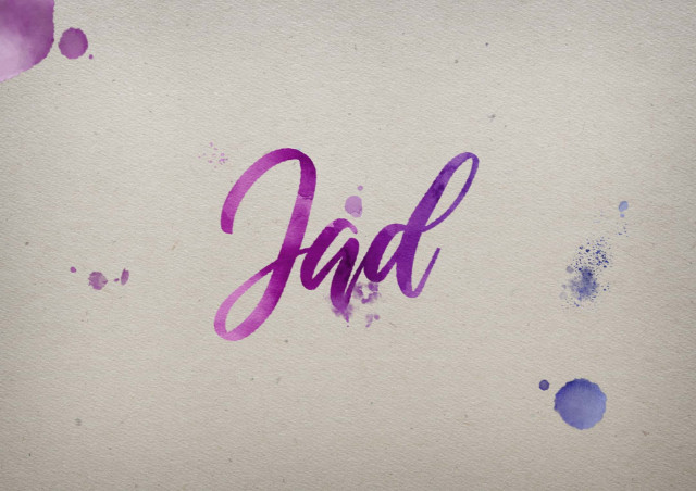 Free photo of Jad Watercolor Name DP