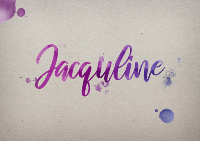 Free photo of Jacquline Watercolor Name DP