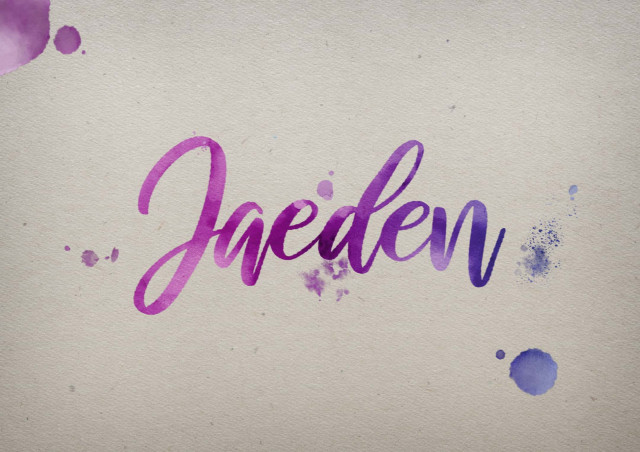 Free photo of Jaeden Watercolor Name DP