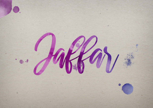 Free photo of Jaffar Watercolor Name DP