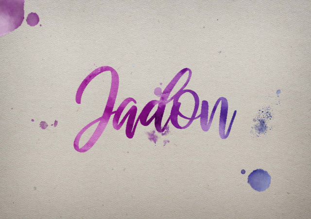 Free photo of Jadon Watercolor Name DP