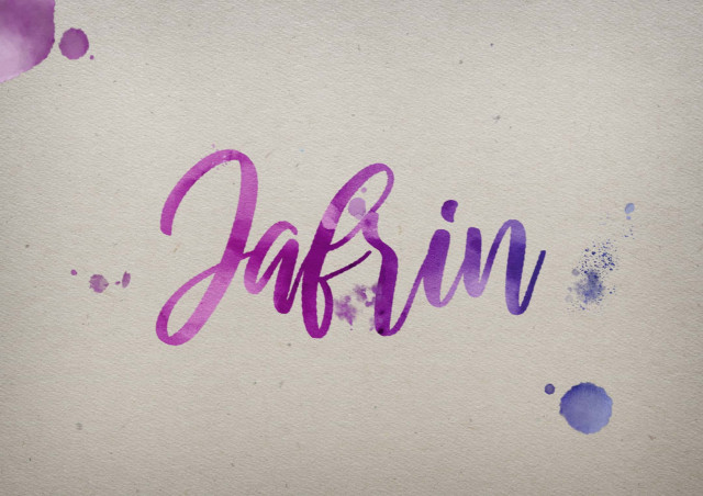 Free photo of Jafrin Watercolor Name DP