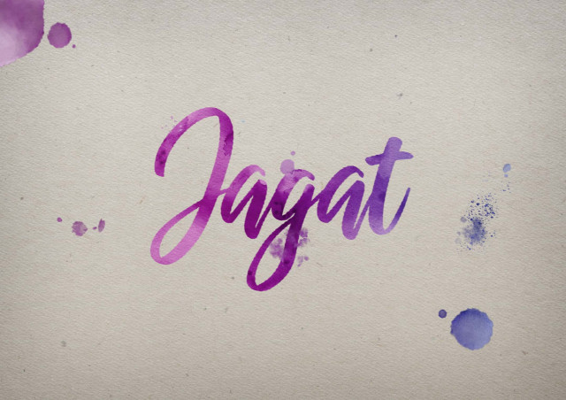 Free photo of Jagat Watercolor Name DP
