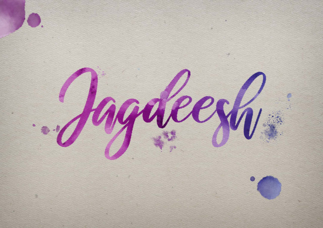 Free photo of Jagdeesh Watercolor Name DP