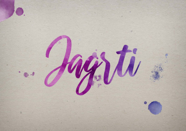 Free photo of Jagrti Watercolor Name DP