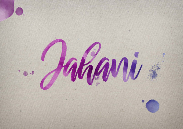 Free photo of Jahani Watercolor Name DP