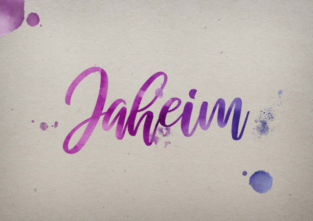 Free photo of Jaheim Watercolor Name DP