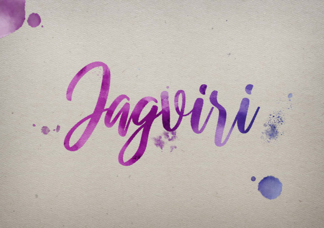 Free photo of Jagviri Watercolor Name DP