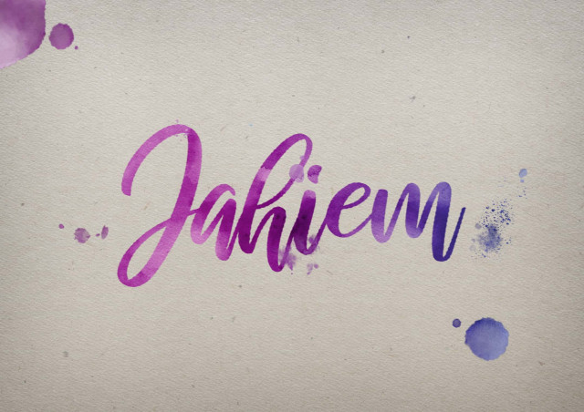 Free photo of Jahiem Watercolor Name DP