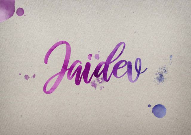 Free photo of Jaidev Watercolor Name DP