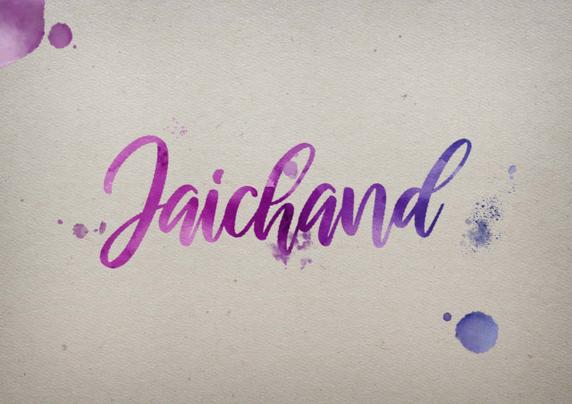 Free photo of Jaichand Watercolor Name DP