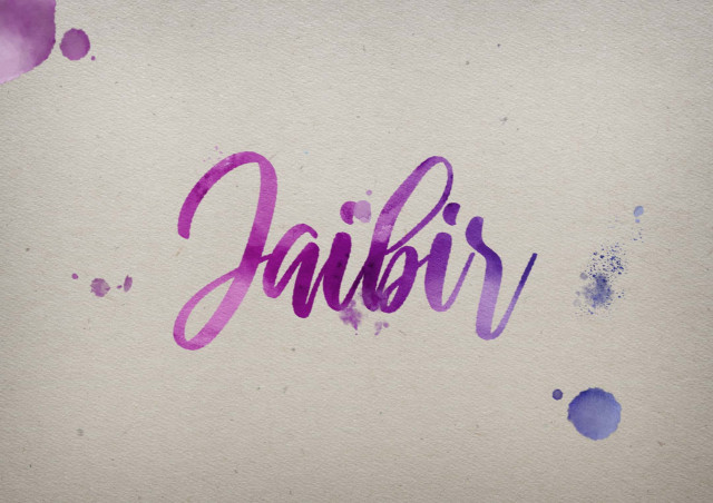 Free photo of Jaibir Watercolor Name DP