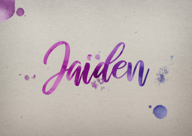 Free photo of Jaiden Watercolor Name DP