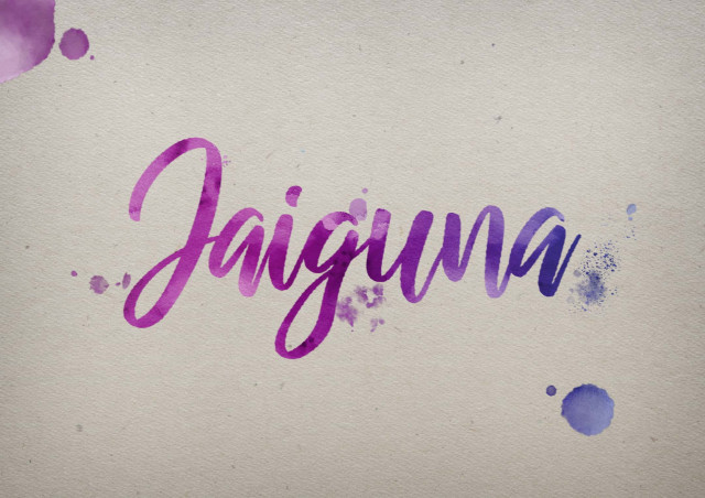 Free photo of Jaiguna Watercolor Name DP