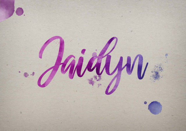Free photo of Jaidyn Watercolor Name DP