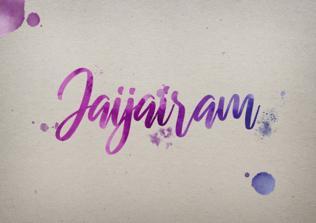 Free photo of Jaijairam Watercolor Name DP