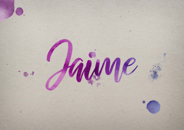 Free photo of Jaime Watercolor Name DP