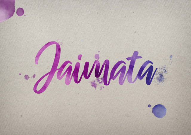 Free photo of Jaimata Watercolor Name DP