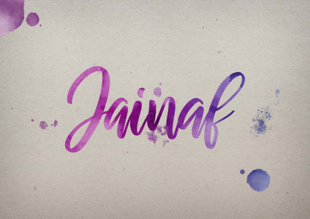 Free photo of Jainaf Watercolor Name DP