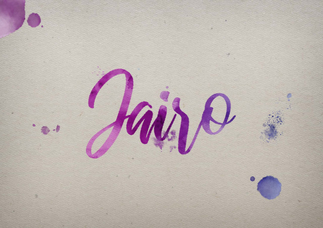 Free photo of Jairo Watercolor Name DP