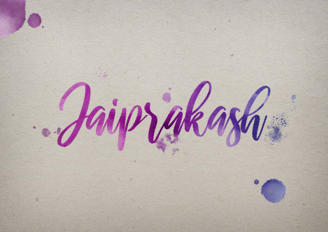 Free photo of Jaiprakash Watercolor Name DP