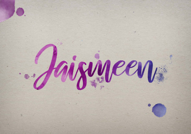 Free photo of Jaismeen Watercolor Name DP