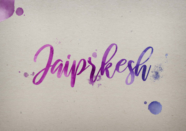 Free photo of Jaiprkesh Watercolor Name DP