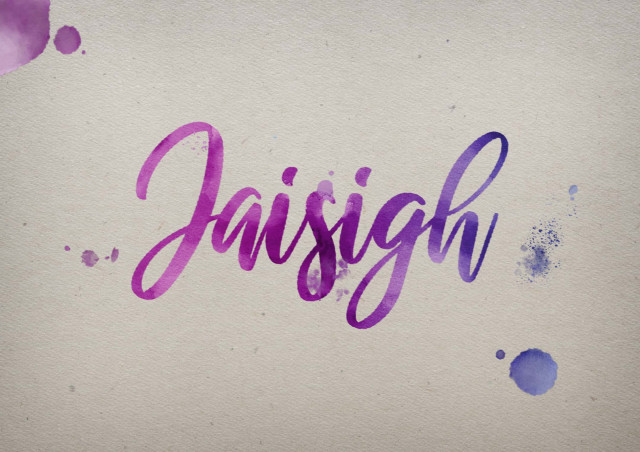 Free photo of Jaisigh Watercolor Name DP