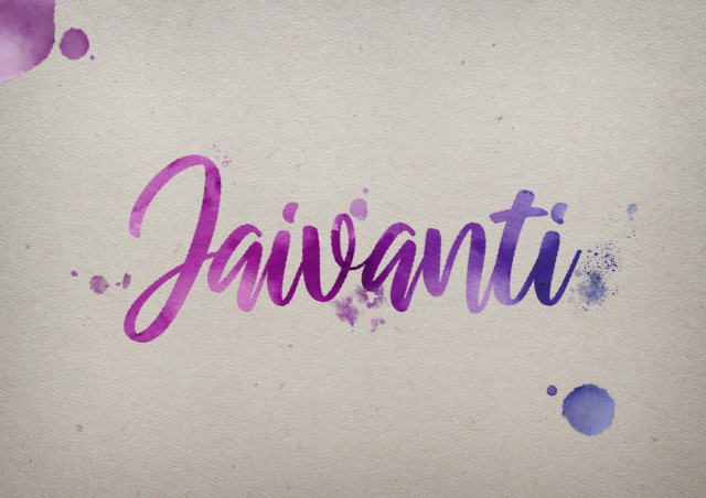 Free photo of Jaivanti Watercolor Name DP