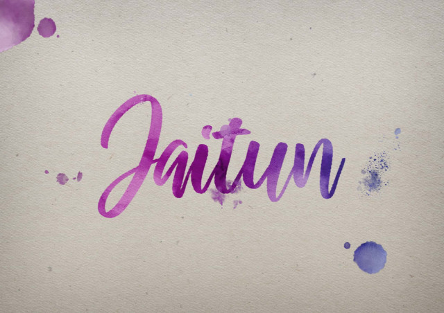 Free photo of Jaitun Watercolor Name DP