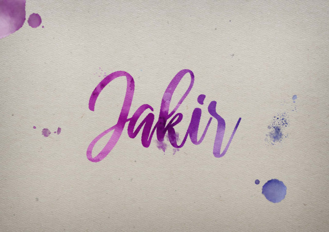 Free photo of Jakir Watercolor Name DP