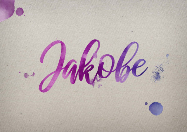 Free photo of Jakobe Watercolor Name DP