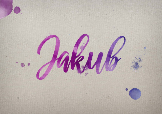 Free photo of Jakub Watercolor Name DP