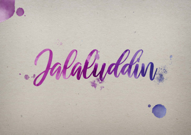 Free photo of Jalaluddin Watercolor Name DP