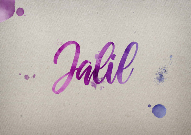Free photo of Jalil Watercolor Name DP