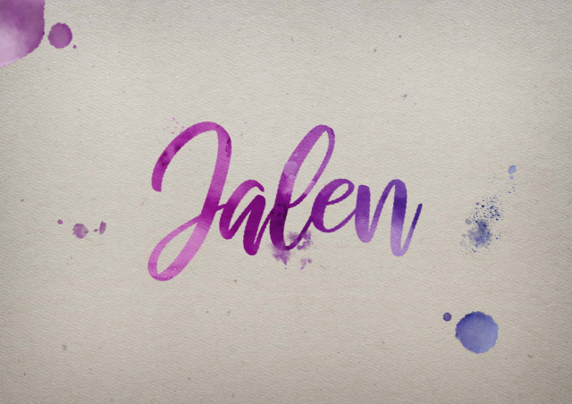 Free photo of Jalen Watercolor Name DP