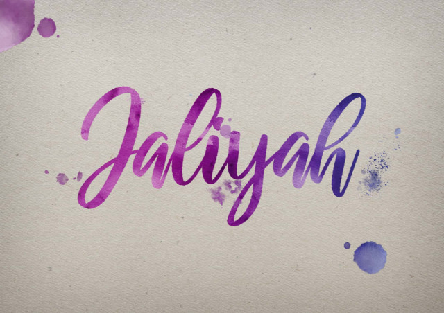 Free photo of Jaliyah Watercolor Name DP