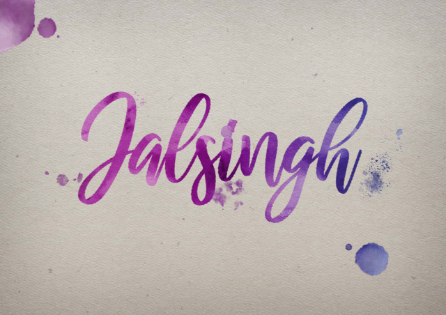 Free photo of Jalsingh Watercolor Name DP