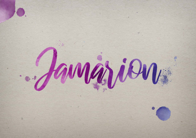 Free photo of Jamarion Watercolor Name DP