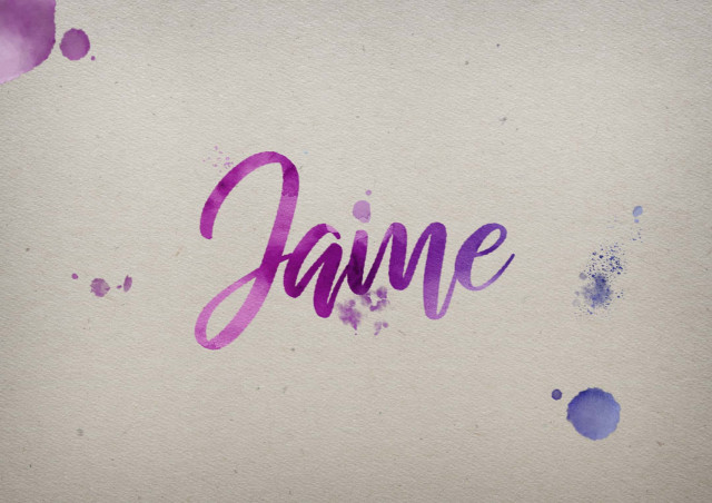 Free photo of Jame Watercolor Name DP