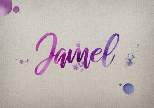 Free photo of Jamel Watercolor Name DP